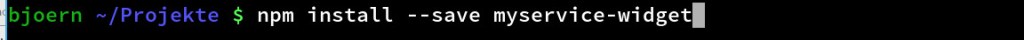 npm install --save myservice-widget